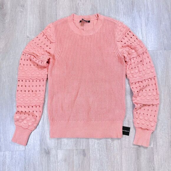 Pink Pointelle Sweater XS - Picture 1 of 3